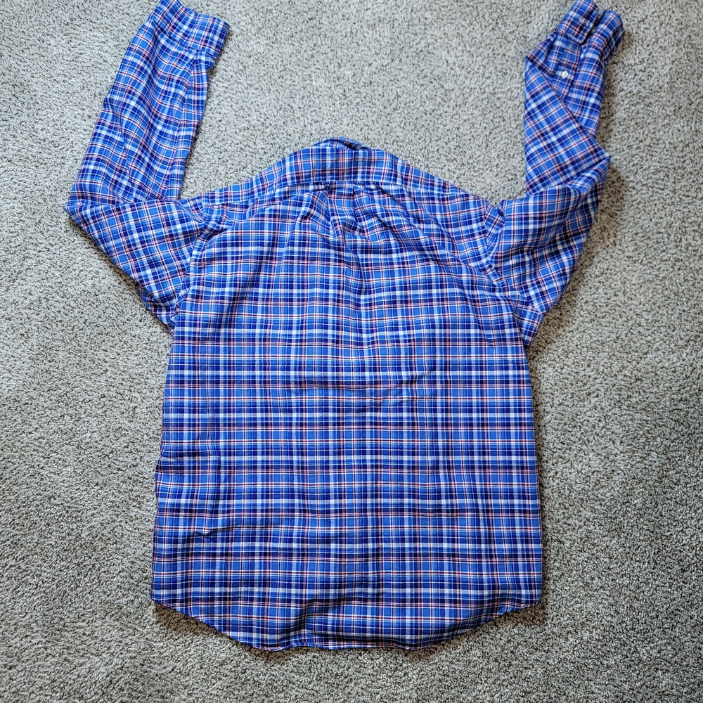 Mens Polo Ralph Lauren Classic-Fit Long Sleeve Shirt Blue Size XL - Picture 7 of 7